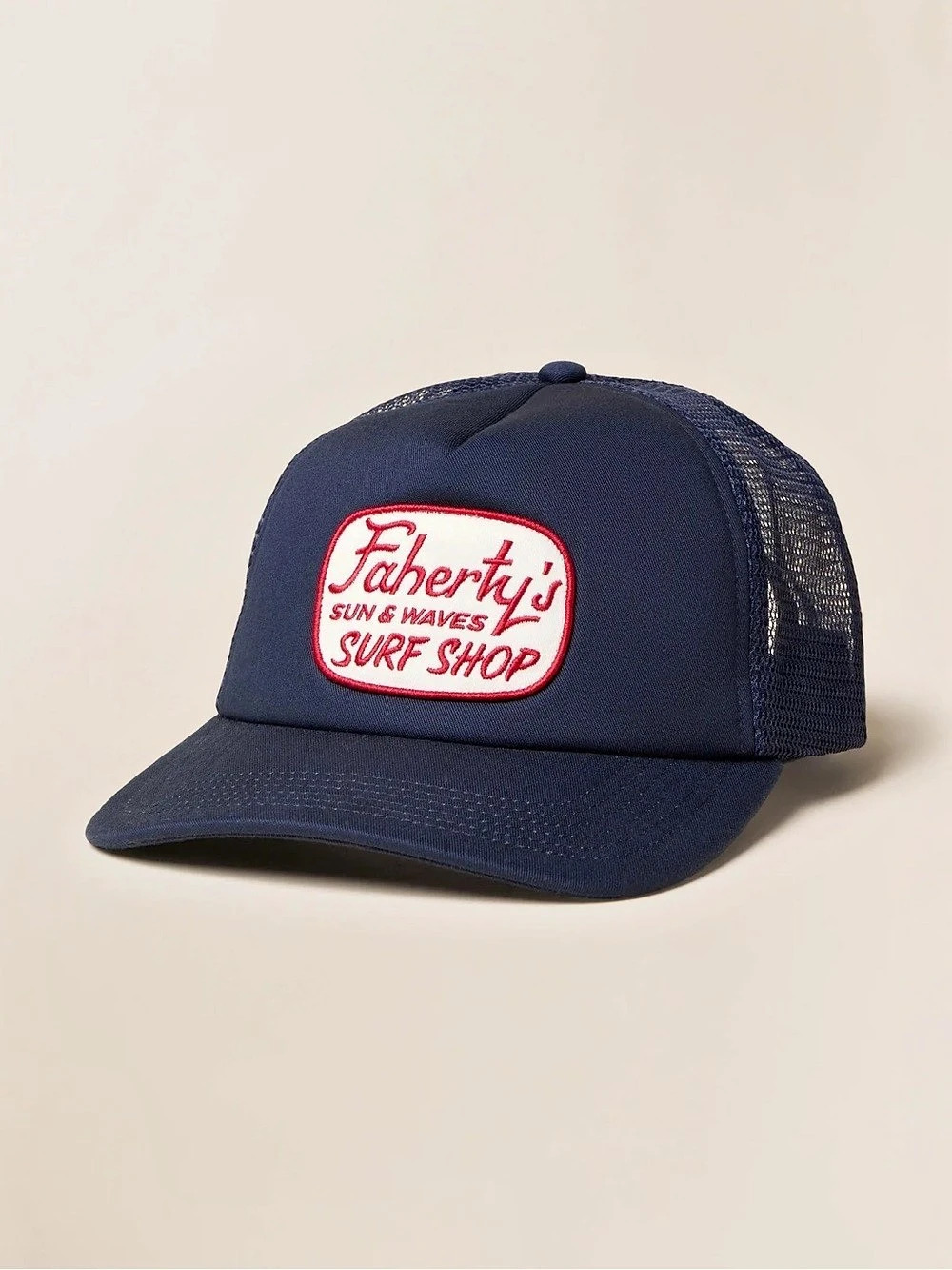 NWT Faherty Surf Shop Blue Trucker Hat